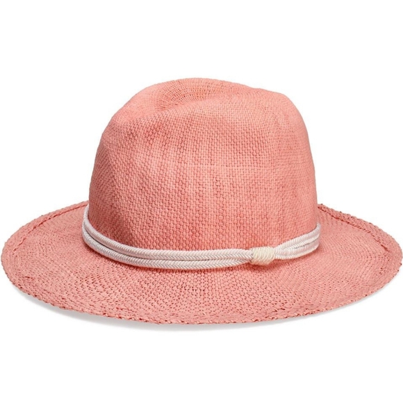 Maje Pink Braid-embellished Woven Straw Sun Hat - Picture 1 of 9